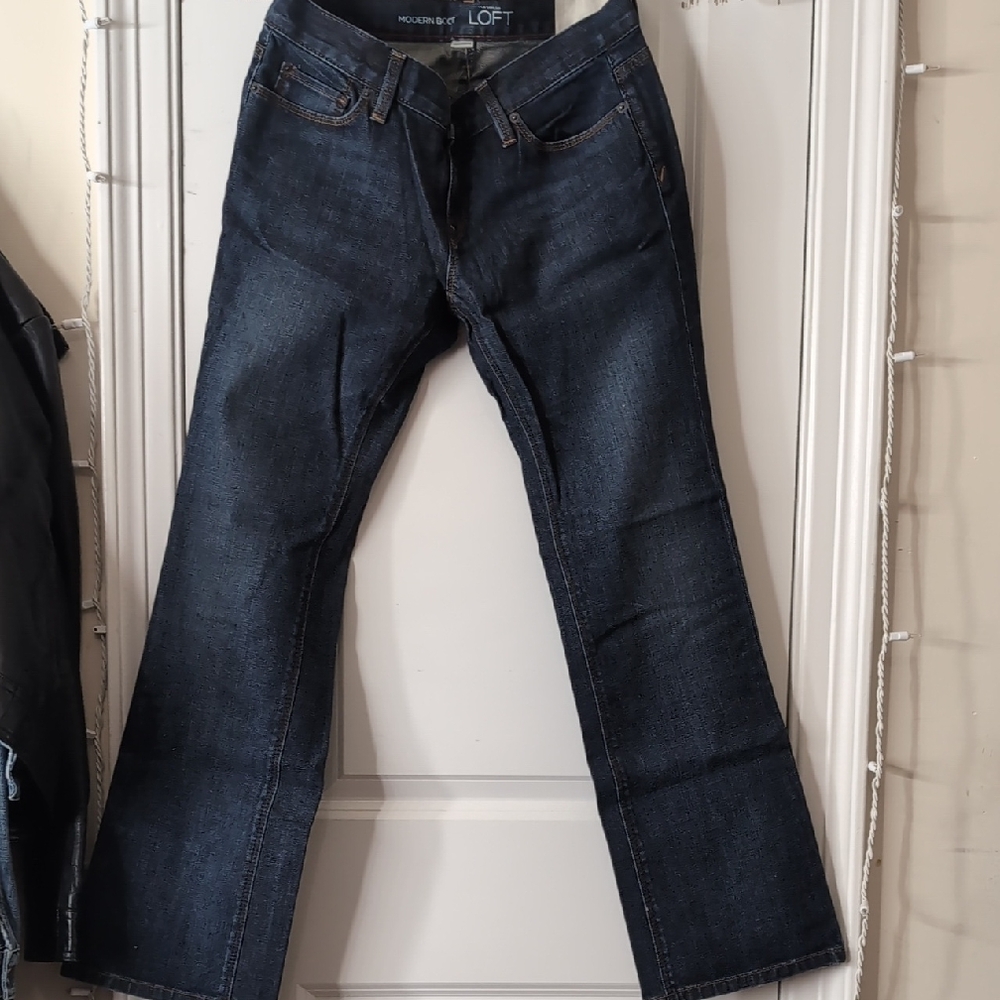 LOFT Women's Dark Blue Bootcut Jeans